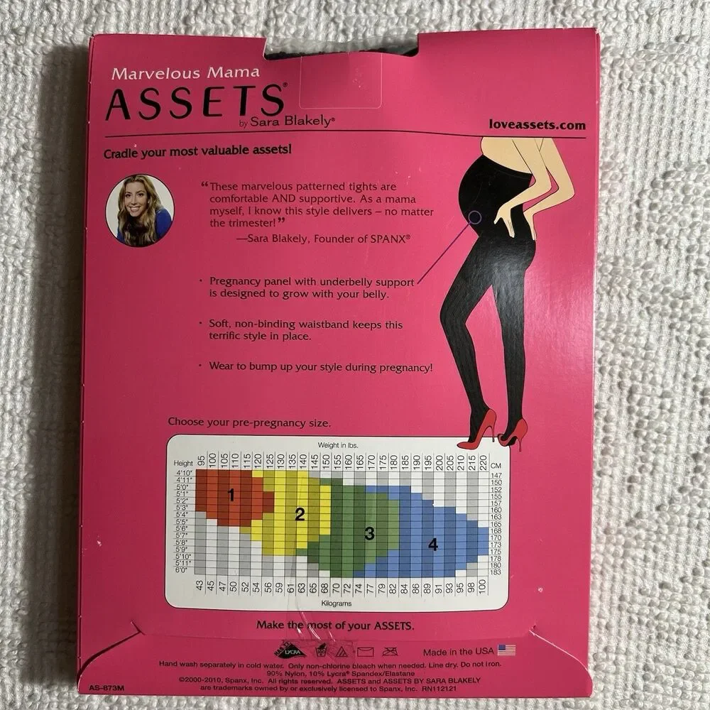 Marvelous Mama Assets By Sara Blakely SPANX Maternity Tights Black Size 2